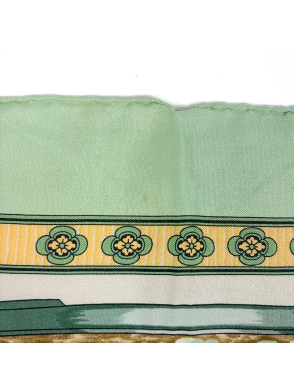 Hermes Carre 90 Bonsai Time Scarf Silk Green Multicolor - Picture 3 of 4